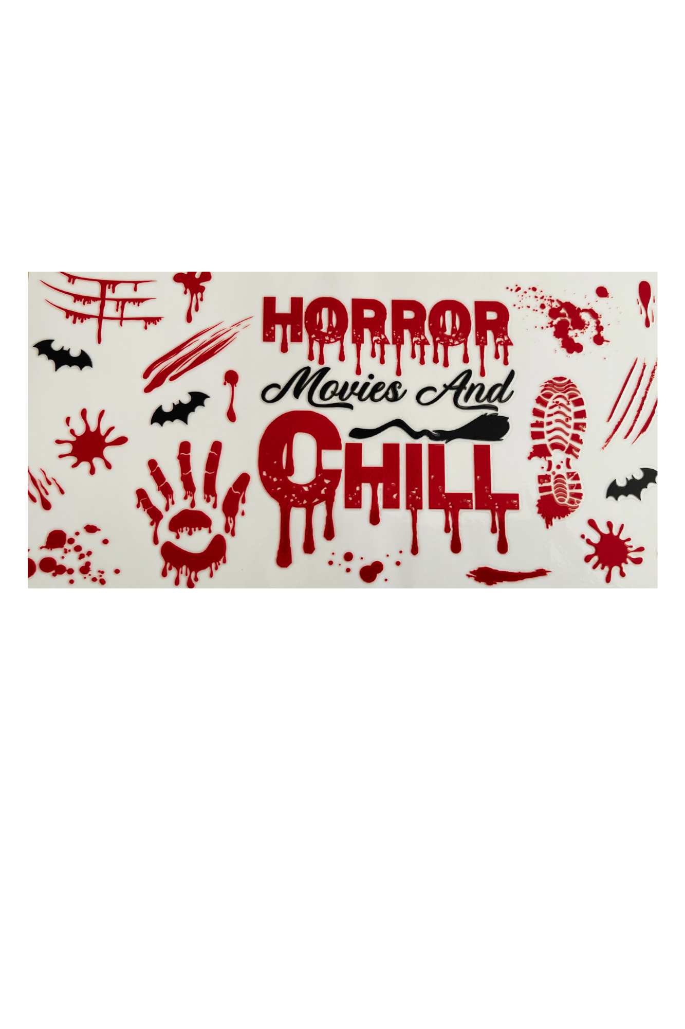 Halloween Customised 350g Vegan Pre-mix Sweets in Glass Cup with Bamboo Lid, Glass Straw & Choice of Wrap