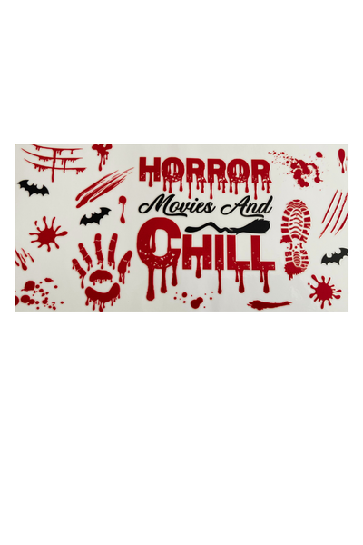Halloween Customised 350g Vegan Pre-mix Sweets in Glass Cup with Bamboo Lid, Glass Straw & Choice of Wrap